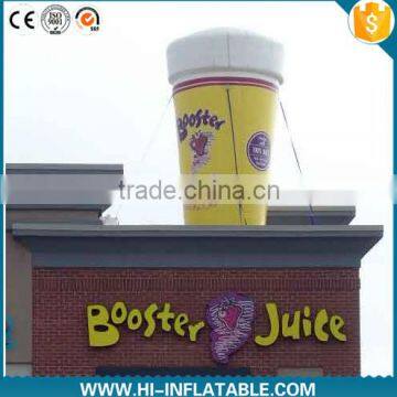 Popular advertising customized beautiful giant inflatable coffee cup for wholesale