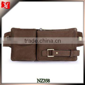 Saddle leather men waist chest bag running belt bag running fanny pack