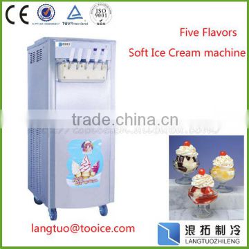 Stainless steel Five Flavors Soft Ice Cream Maker Ice Cream Machine