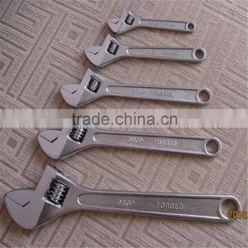 Chrome plated forged adjustable spanner