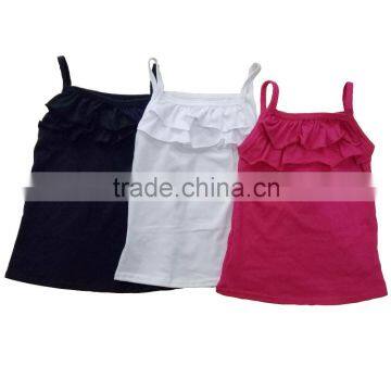 2016 new style girls shirts with high quality plain white tank top pretty design latest girls shirts                        
                                                                                Supplier's Choice