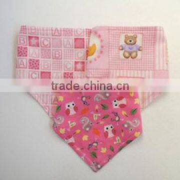 Wholesale 100% Cotton OEM Servicing Bandana Baby Bib's