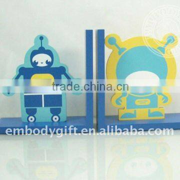 cute robot -shaped MDF Bookends for kids and students