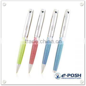 Metal etched barrel writing instrument