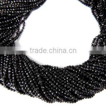 2 Strands Natural Black Spinel Rondelle Faceted 2-2.5mm 13" Long Strand,Beautiful Jewelry Making Beads