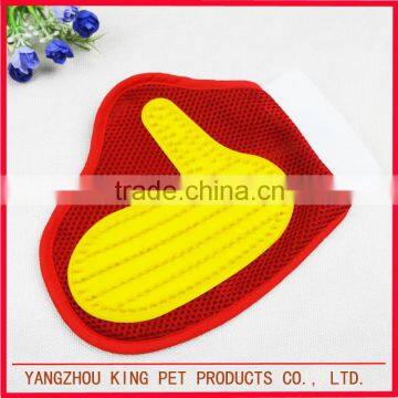 Rubber pad dog fur clean wash massage brush pet bath glove