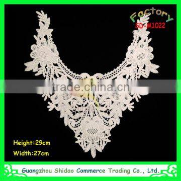 factory bottom price fancy chemical lace embroidery trims neck design lace for shirt                        
                                                Quality Choice