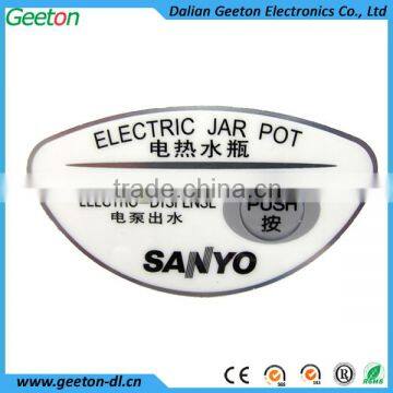 Screen Printing Embossed Plastic Logo Nameplate for Electric Kettle