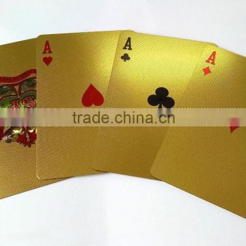 poker in golden foil