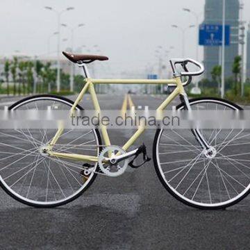 white fixie bike fixed gear bike 700C flip flop hub fixed gear bike