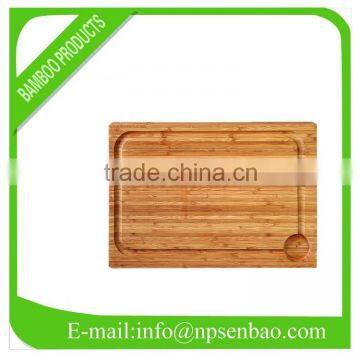 Square Bamboo Cutting Board With a Running Edge