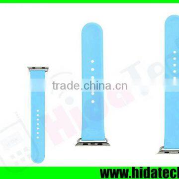 Hot Selling Silicone Watch Band Wrist Strap for Apple Watch With Clasp Adapter Connector