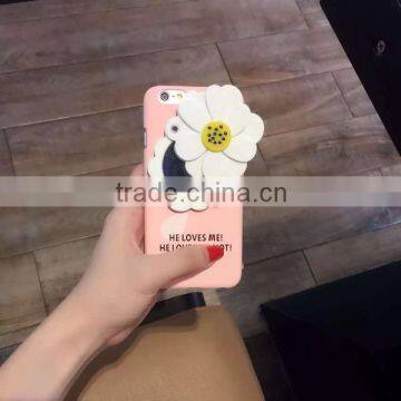 New Arrival Cute Mirror Cover Flower Case for Iphone 6 6s Plus