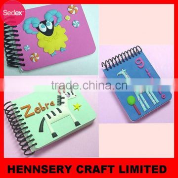 Soft pvc custom 3D cute soft cover wholesale journal