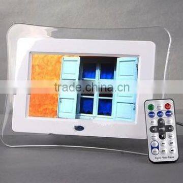 7" Inch LCD Screen Digital Picture Photo Frame MP3 Music Video Player + Remote