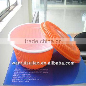 plastic bowl with lid , beer pong cup