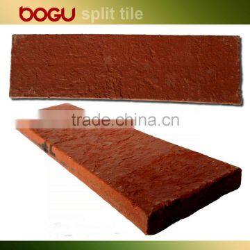 Red terracotta handmade outdoor stone wall tile