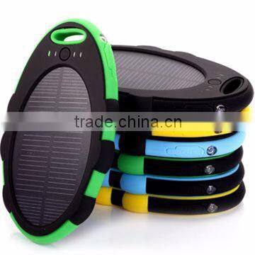 New Water Resistant Solar Power Bank Handy 5000mah