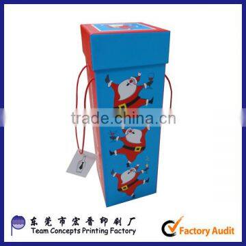 christmas decorative 1 bottle cardboard wine packaging box