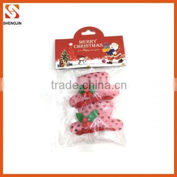 christmas decorative fancy christmas santa hat hair clip for kids