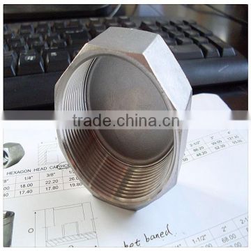 high-quality NPT threaded stainless steel cap pipe fitting