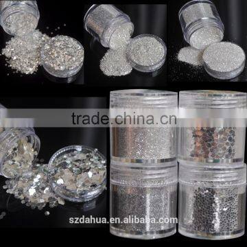 hot sale wallpaper silver fine glitter powder