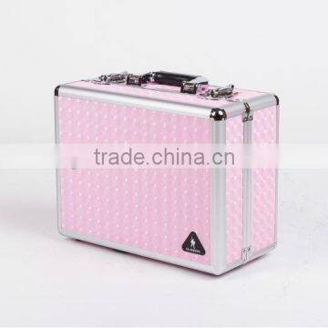 NEW MAKEUP COSMETIC STORAGE ORGANIZER BAG TRAIN TRAVEL CASE PURSE CABOODLES, D9520 Pink cube color