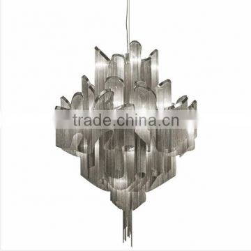 Stream Chandelier chrome metal pendant lamp