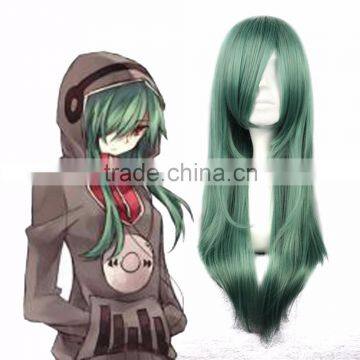 2016 Famous Kagerou Project Kido Tsubomi Halloween 68cm Long Dark Green Cute Girl Cosplay Wig