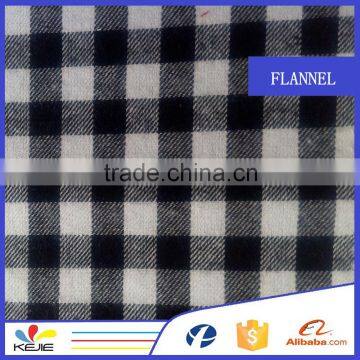 100% Cotton Yarn Dyed Wowen Twill Plaid Flannel Fabric For Garment