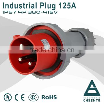 IP67 Power Copper High Current 125A 4 Pins Industrial Plug