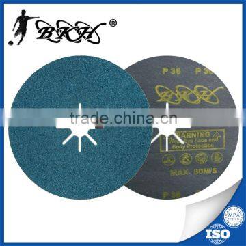 Alumina/Zirconia abrasive fiber disc for grinding