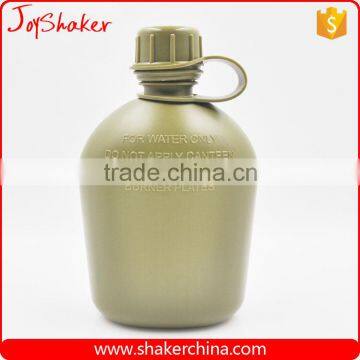 Green Color 1L BPA free Plastic Army Canteen Water Bottle