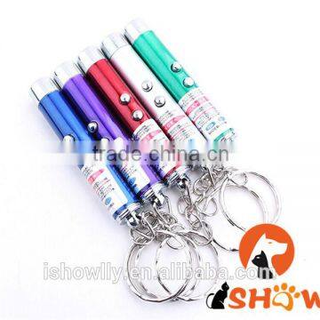 Simple portable Funny Pet Cat Interactive Automatic Red Laser Pointer toy keychain