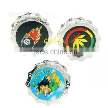 GT5057 Bearing Chain Shape Picture Priting 3layer Zinc Alloy Grinder OEM photo-5
