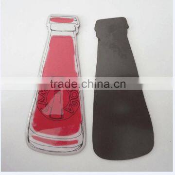 China fridge magnet supplier hot selling bottle shape crystal epoxy fridge magnet