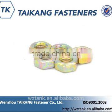 High Quality Made in China Color Zink Hex Hexagon Nut
