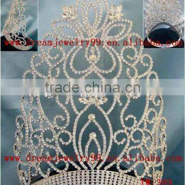 large rhinestone tall pageant crown