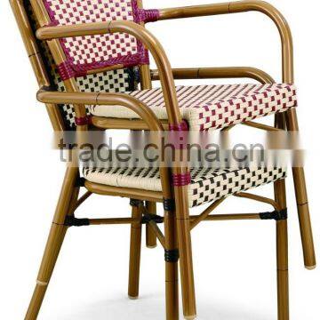 C042-DF outdoor bamboo look restaurant stackable coffee chair