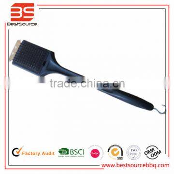 New 2 in 1 BBQ grill cleaner brush with metal scraper and steel wire