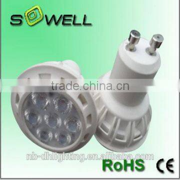 New Fashion 85-265V 5W 3030SMD 5PCS GU10 LED lamps, 3000K Plastic+AL 30000H LED lights