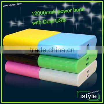 High capacity 12000mah 2a output bread power bank