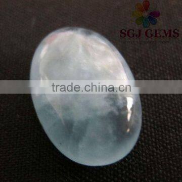 Milky Aquamarine 13x18 mm Oval Cabochon Natural Semi Precious Gemstone Beads