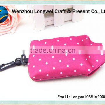 spots design nylon folding bag with pouch