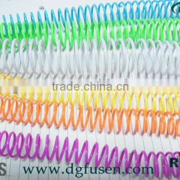 Various size & color pvc plastic single spiral for loose-leaf binding supplier