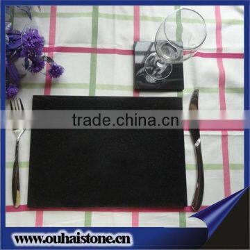 Romantic restaurant phenomenon natural black granite food plate