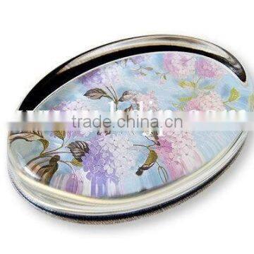 beautiful oval glass paperweight