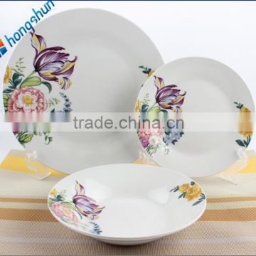 Good quality super white porcelain dinnerware set for hotel daily use