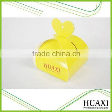 2016 Unique Design Yellow Paper Gift Box Candy Box