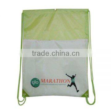 Promotional polyester drawstring bag